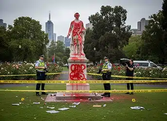 تخريب صادم لتماثيل تاريخية