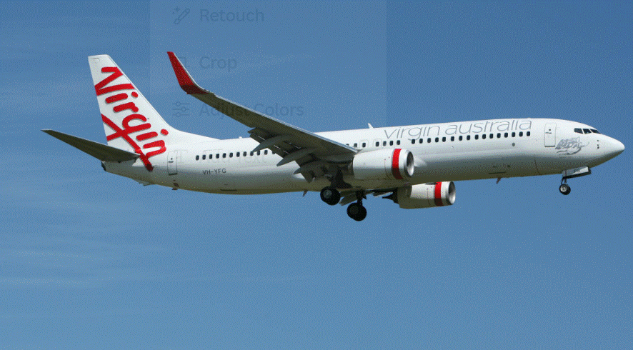 طائرة تابعة لشركة فيرجن أستراليا تحلق في السماء أثناء رحلة جوية